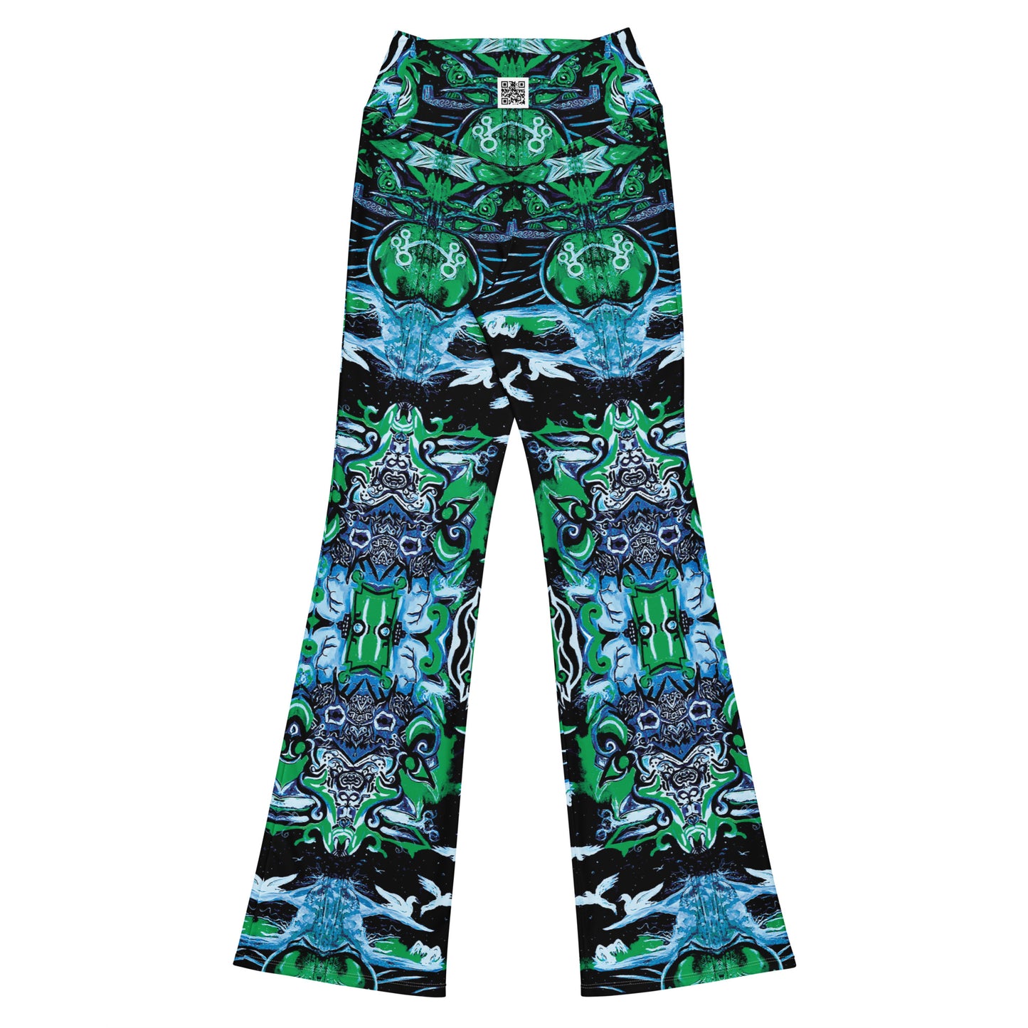 Green Galactic Flare leggings