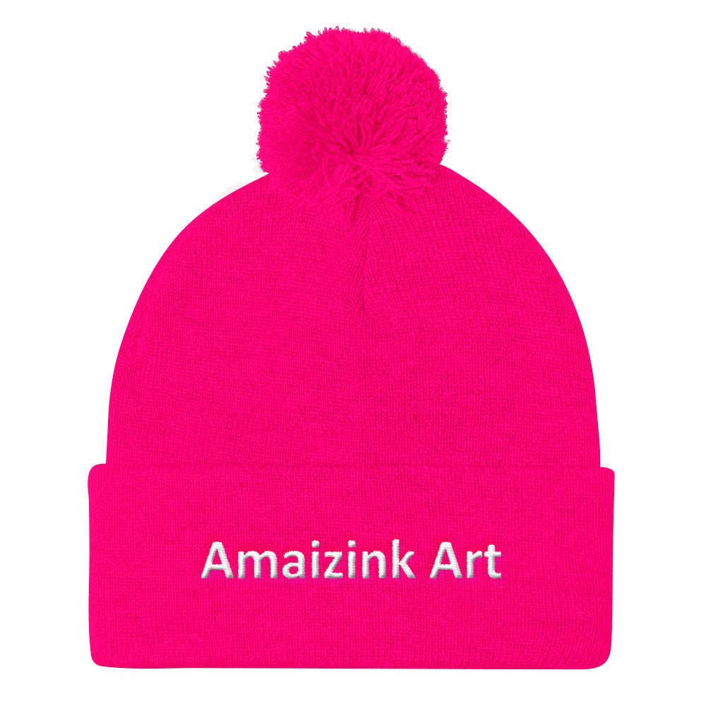 Amaizink Art Pom Pom Knit Cap - Amaizink Art and Design