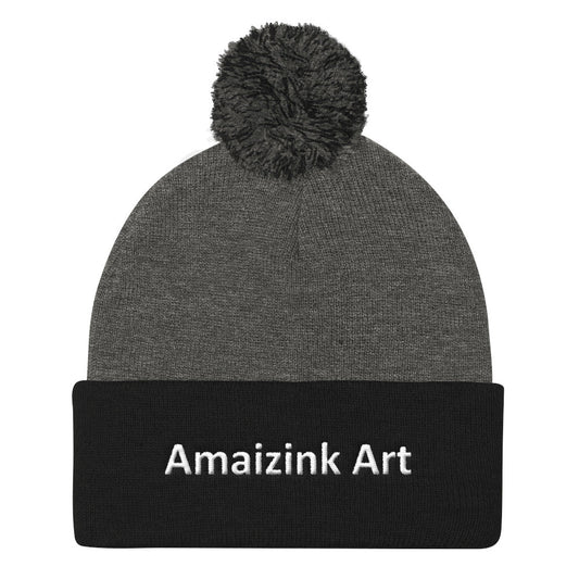 Amaizink Art Pom Pom Knit Cap - Amaizink Art and Design