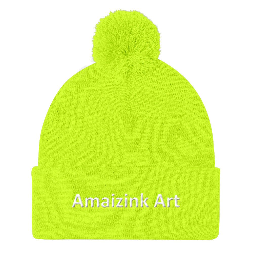 Amaizink Art Pom Pom Knit Cap - Amaizink Art and Design