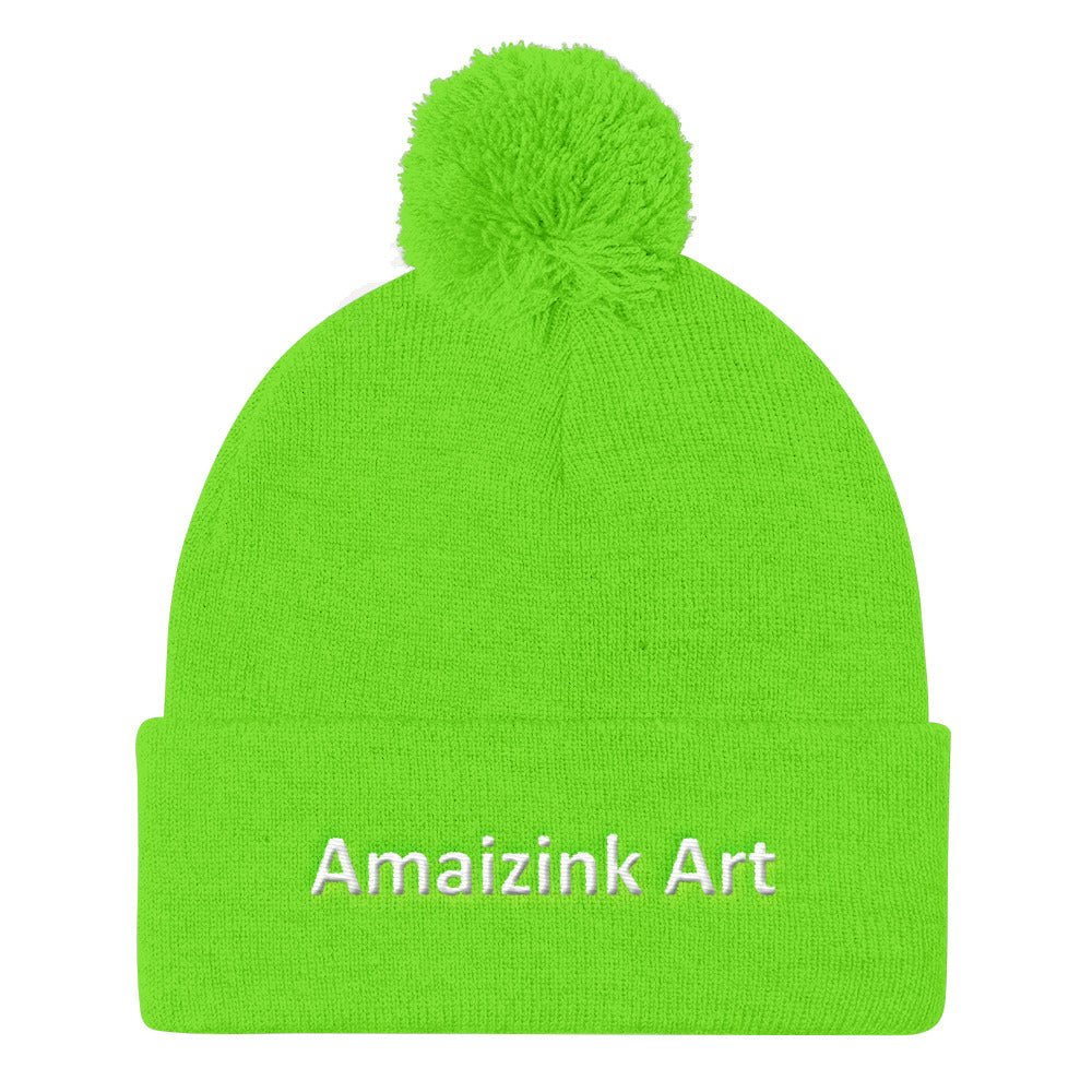 Amaizink Art Pom Pom Knit Cap - Amaizink Art and Design