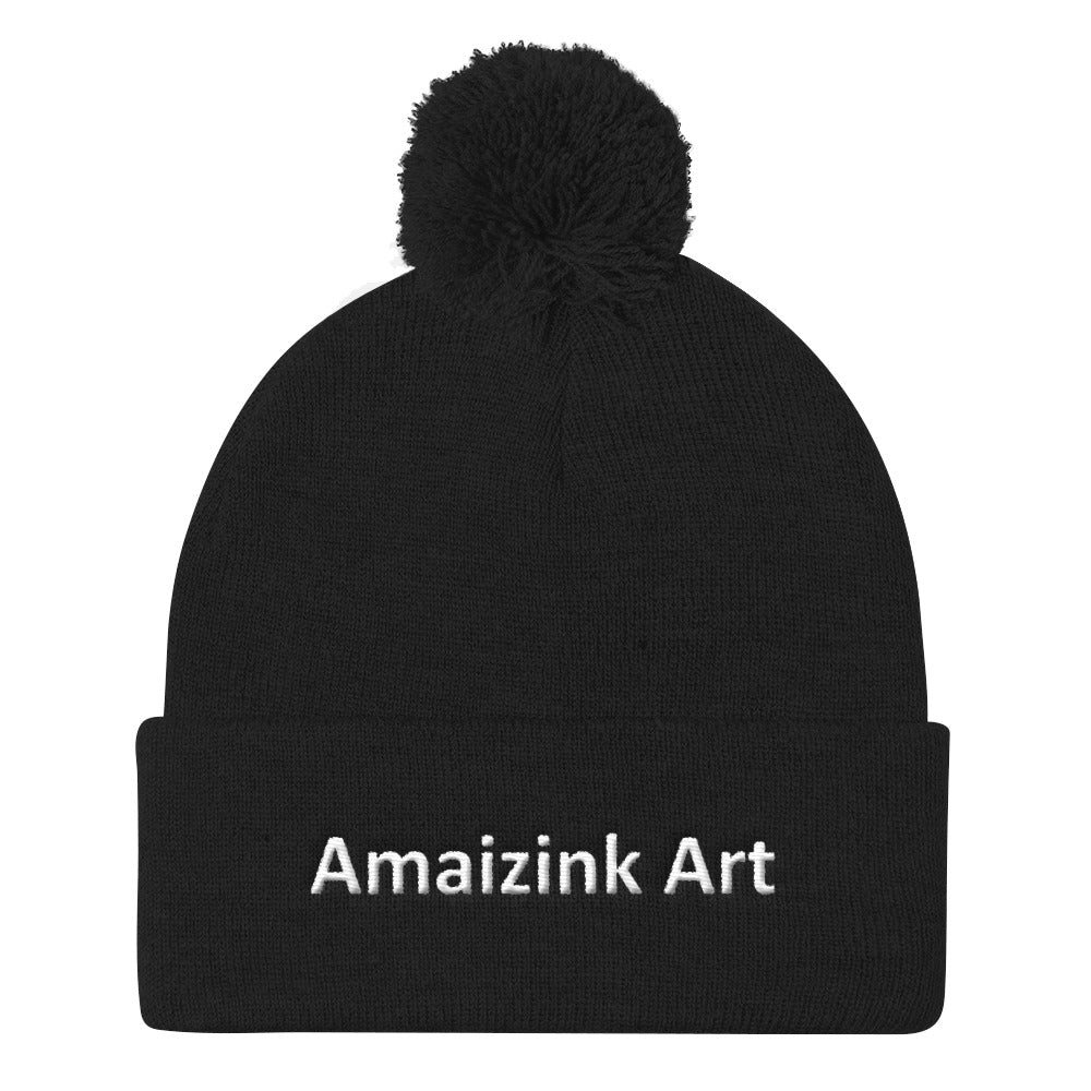 Amaizink Art Pom Pom Knit Cap - Amaizink Art and Design